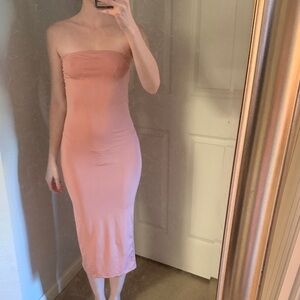 SHEIN Strapless Blush Dress